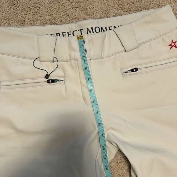 Perfect Moment Aurora Flare Ski Pants Cream White Rainbow Waterproof Large - Picture 7 of 11
